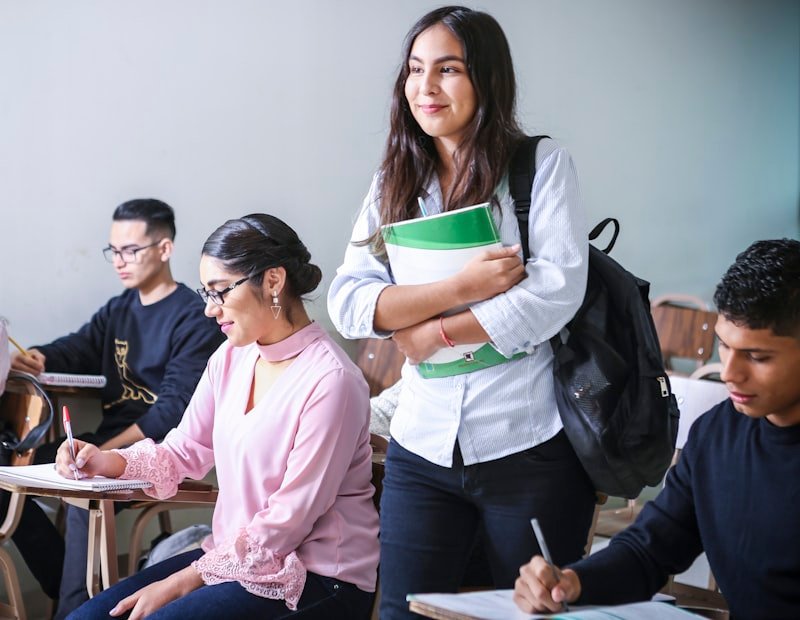 Students in a seminar room at Aldermont University